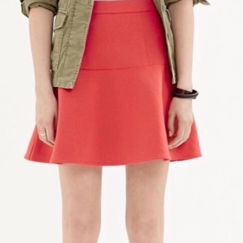 Madewell Mini Red Skater Skirt FLAW Size 10